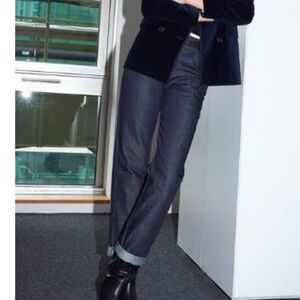 APC Vanessa Seward Jeans Womens 6 FR 36 Indigo Raw Denim Straight Leg Victoire